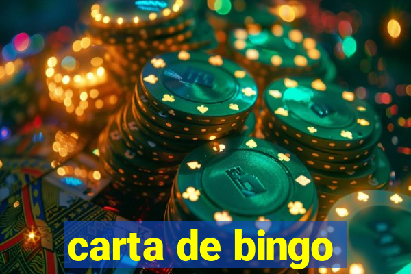 carta de bingo