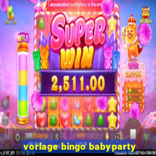 vorlage bingo babyparty