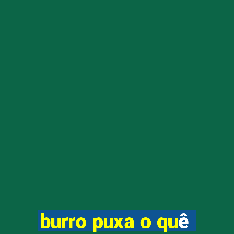 burro puxa o quê