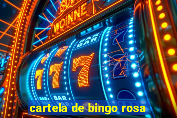 cartela de bingo rosa