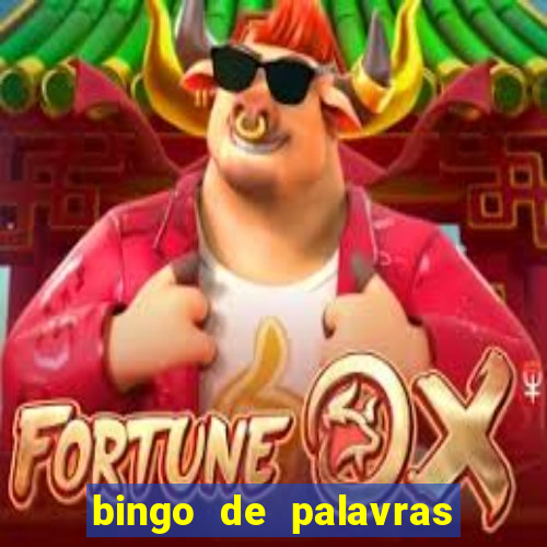 bingo de palavras para imprimir