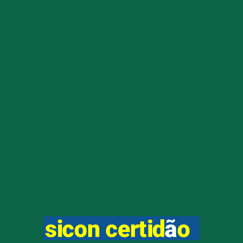 sicon certidão