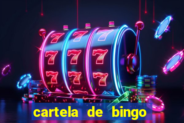 cartela de bingo pra imprimir