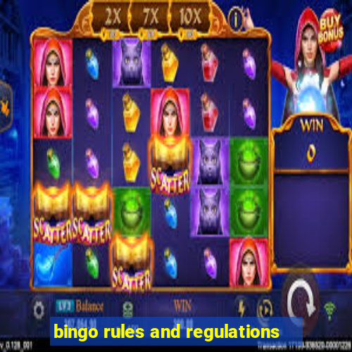 bingo rules and regulations