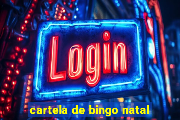 cartela de bingo natal