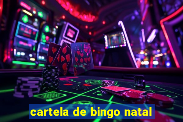 cartela de bingo natal