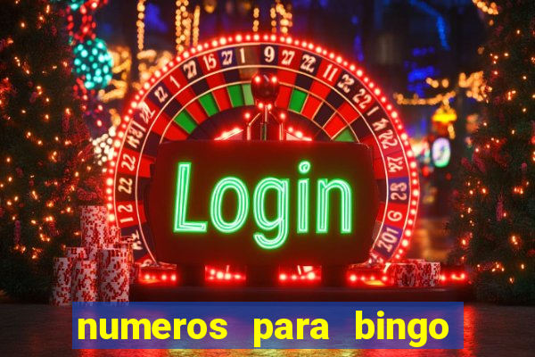 numeros para bingo de 1 a 90