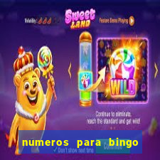 numeros para bingo de 1 a 90