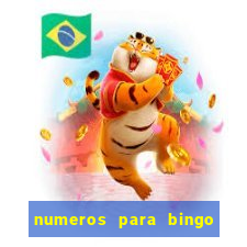 numeros para bingo de 1 a 90