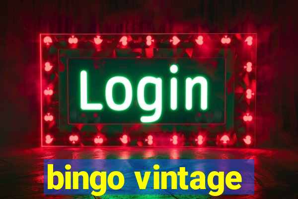 bingo vintage